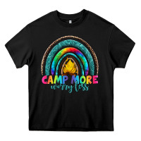Black camp more worry less Heavy Core Tee - Artiststas