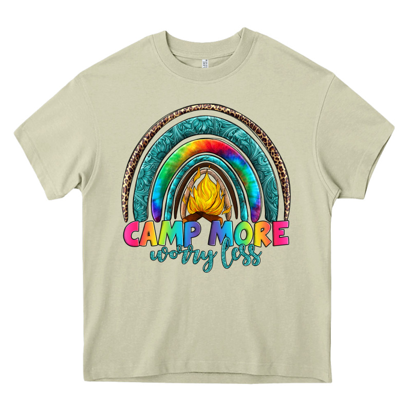 Camp More Worry Less Heavy Core Tee by Artiststas | Teevron