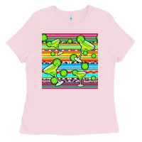 Bubblegum Pink margarita serape seamless pattern Ladies Tee - BundleAndBundleShop