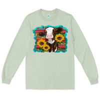 Matcha western cow sunflowers serape leopard Long Sleeve Tee - RanaPortraitStore