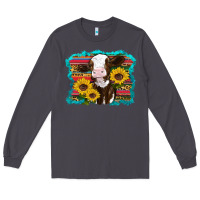 Smoke western cow sunflowers serape leopard Long Sleeve Tee - RanaPortraitStore
