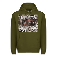 Army Green mama cowhide cowgirl Premium Hoodie - CowGirlArtShop