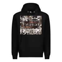 Black mama cowhide cowgirl Premium Hoodie - CowGirlArtShop