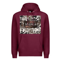 Burgundy mama cowhide cowgirl Premium Hoodie - CowGirlArtShop