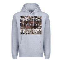 Heather Grey mama cowhide cowgirl Premium Hoodie - CowGirlArtShop