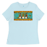 Baby Blue coffee gnomes Ladies Tee - Artiststas