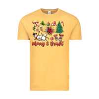 Vintage Mustard merry bright Vintage Tee - MaliasSmallBusiness