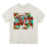 Cream love birds and love with ross Heavy Core Tee - AdoDesignShop