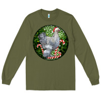 Army Green brahma chicken christmas Long Sleeve Tee - LillyAllenDesigns