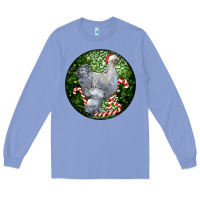 Colony Blue brahma chicken christmas Long Sleeve Tee - LillyAllenDesigns