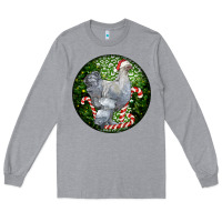 Heather Grey brahma chicken christmas Long Sleeve Tee - LillyAllenDesigns