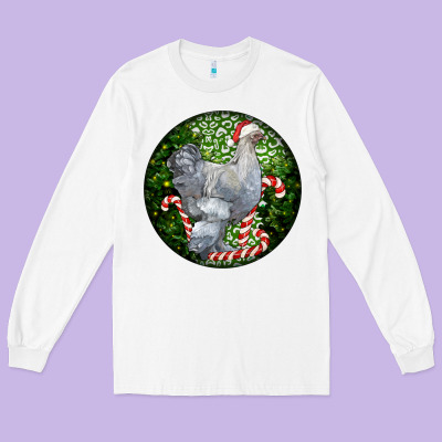 Brahma Chicken Christmas Long Sleeve Tee Designed By Lillyallendesigns