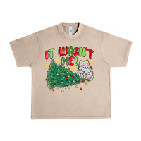 French Oak it wasn't me! christmas cat Urban Heavy Tee - MaliasSmallBusiness