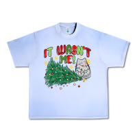 Grape Ice it wasn't me! christmas cat Urban Heavy Tee - MaliasSmallBusiness