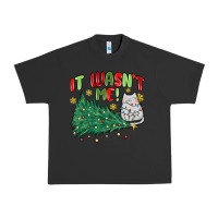 It Wasn't Me! Christmas Cat Urban Heavy Tee | Teevron