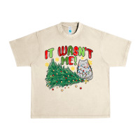 Sandshell it wasn't me! christmas cat Urban Heavy Tee - MaliasSmallBusiness