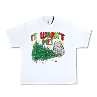 White it wasn't me! christmas cat Urban Heavy Tee - MaliasSmallBusiness