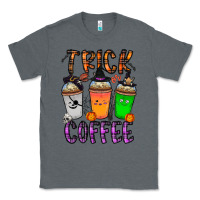 Charcoal Heather trick or coffee Classic Tee - CowhideDigitalArt