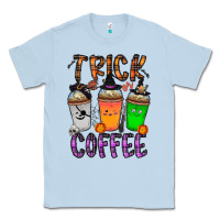 Dusty Blue trick or coffee Classic Tee - CowhideDigitalArt