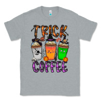 Heather Grey trick or coffee Classic Tee - CowhideDigitalArt