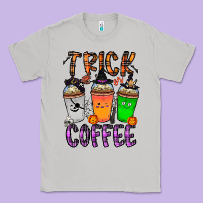 Trick Or Coffee Classic Tee Designed By Cowhidedigitalart