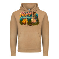 Vintage Camel happy camping Vintage Hoodie - NancyCooperArtShop