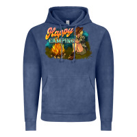 Vintage Denim happy camping Vintage Hoodie - NancyCooperArtShop