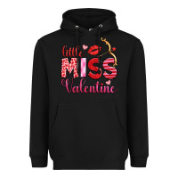 Black little miss valentine Heavyweight Hoodie - OliviaCreatesArt