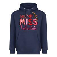 Navy little miss valentine Heavyweight Hoodie - OliviaCreatesArt