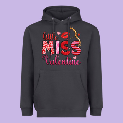 Little Miss Valentine Heavyweight Hoodie Designed By Oliviacreatesart