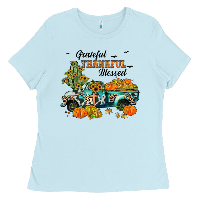 Grateful Thankful Blessed Ladies Tee by JahusDesignShop | Teevron