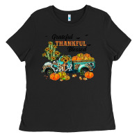 Black grateful thankful blessed Ladies Tee - JahusDesignShop