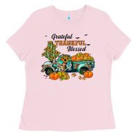 Bubblegum Pink grateful thankful blessed Ladies Tee - JahusDesignShop
