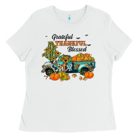White grateful thankful blessed Ladies Tee - JahusDesignShop