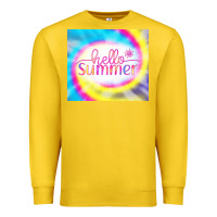 Lemon Hello Summer Tie Dye Tumbler Premium Sweatshirt - CowCowDesign