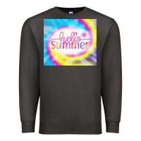Smoke Hello Summer Tie Dye Tumbler Premium Sweatshirt - CowCowDesign