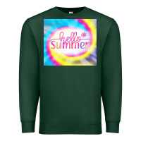 Sports Green Hello Summer Tie Dye Tumbler Premium Sweatshirt - CowCowDesign