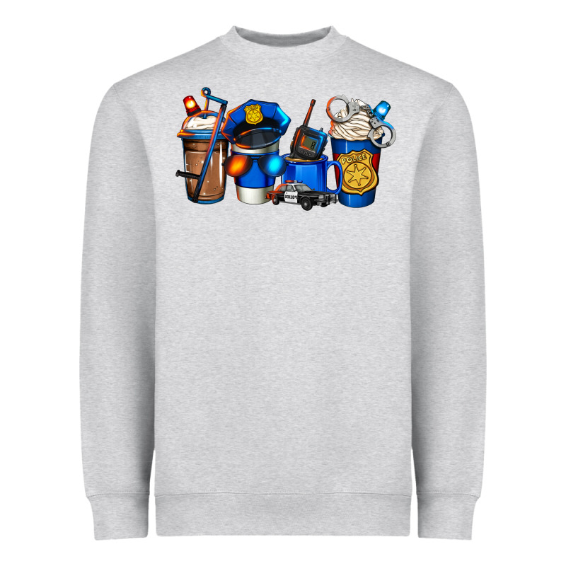Police Coffee Heavyweight Sweatshirt by Jasminsmagicworld | Teevron