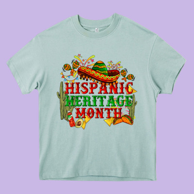 National Hispanic Heritage Month Heavy Core Tee Designed By Bundleandbundleshop