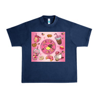 Navy cafecito y chisme Urban Heavy Tee - MaliasSmallBusiness