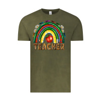 Vintage Olive rainbow teacher Vintage Tee - NancyCooperArtShop