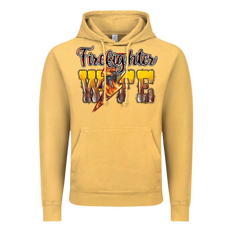 Firefighter Wife Lightning Bolt Vintage Hoodie by NancyCooperArtShop | Teevron