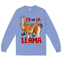 Colony Blue christmas llama Long Sleeve Tee - LillyAllenDesigns