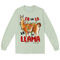 Matcha christmas llama Long Sleeve Tee - LillyAllenDesigns