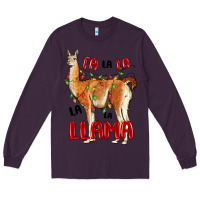 Plum christmas llama Long Sleeve Tee - LillyAllenDesigns