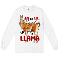 White christmas llama Long Sleeve Tee - LillyAllenDesigns