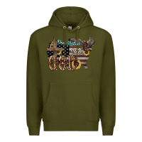 Army Green One nation under god 4th of july Premium Hoodie - HowdyJamesFarm