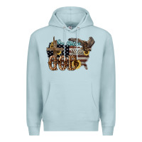 Blue Mist One nation under god 4th of july Premium Hoodie - HowdyJamesFarm