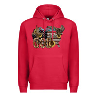 Cardinal One nation under god 4th of july Premium Hoodie - HowdyJamesFarm