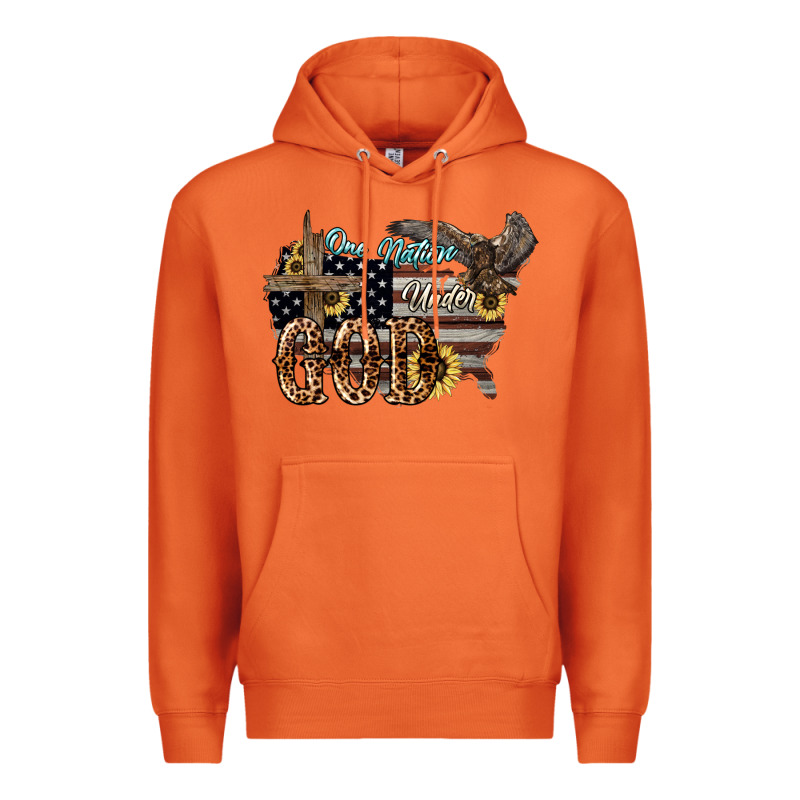 One Nation Under God 4th Of July Premium Hoodie by HowdyJamesFarm | Teevron